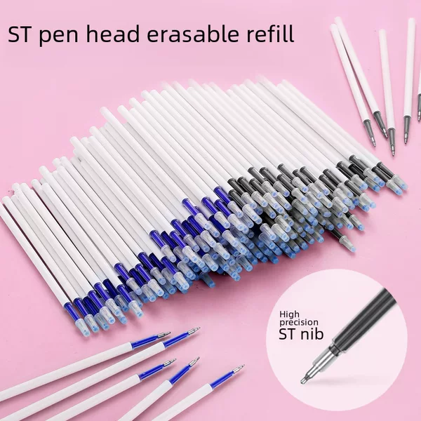 Factory direct press refill st head Blue Black erasable refill 0.5 magic hot erasable student calligraphy pen