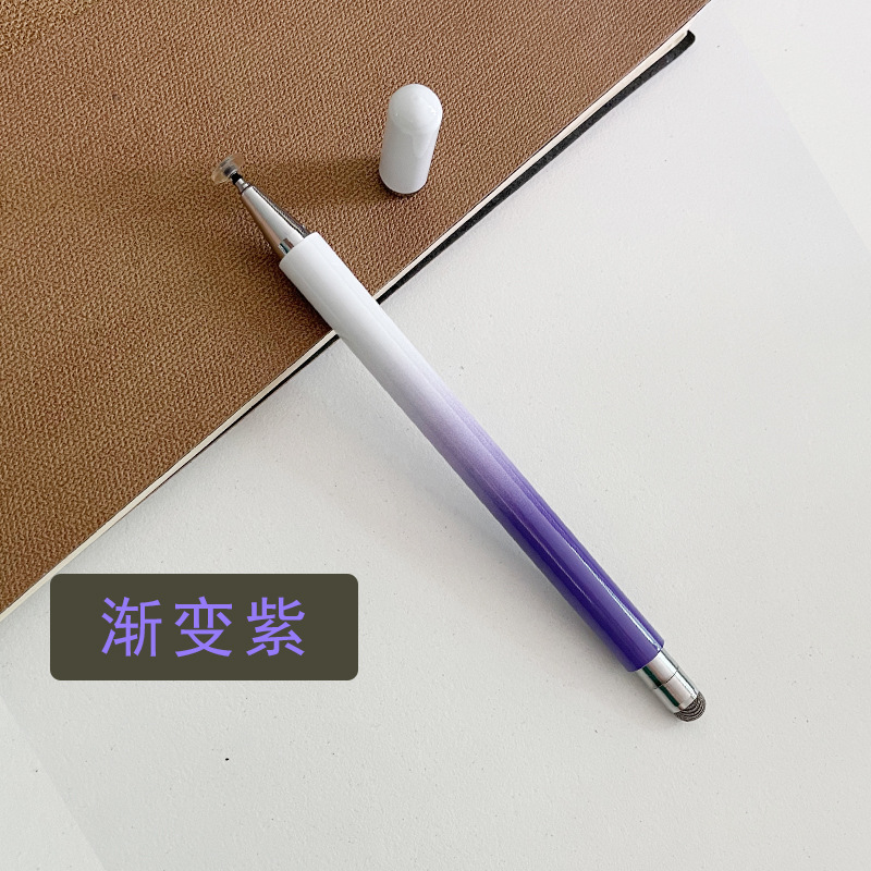 Pluma capacitiva universal para iPad teléfono móvil pantalla táctil pluma disco cabeza de tela dos en una tableta pintura escritura