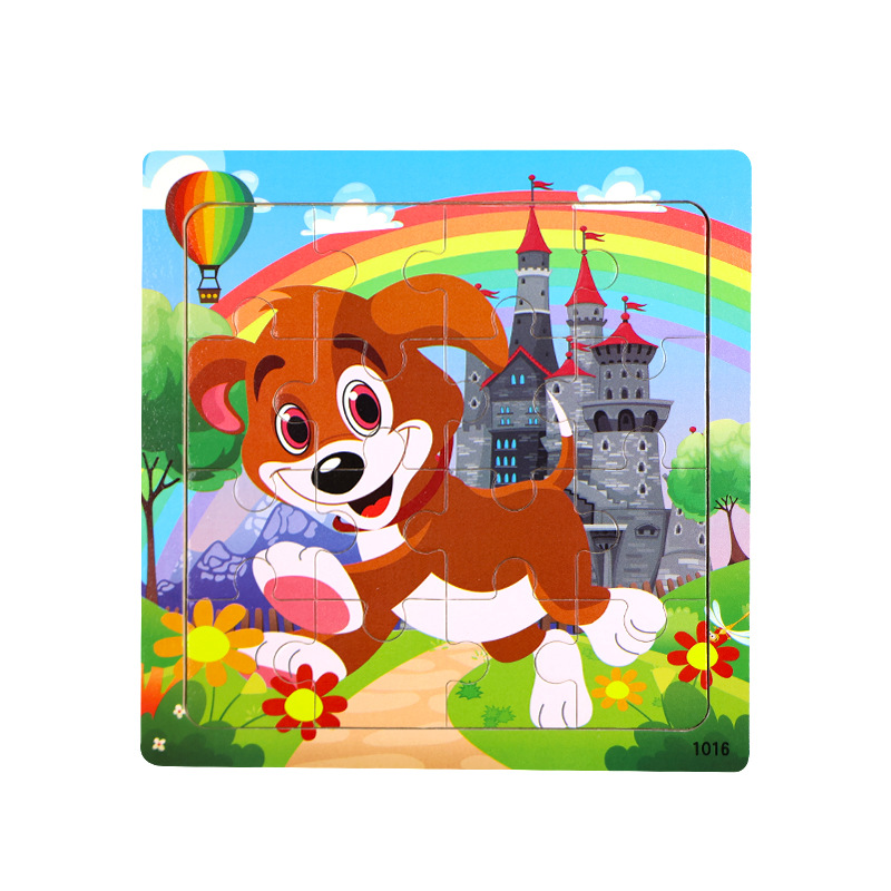 Puzzle plano de madera para niños pensamiento lógico juguetes de entrenamiento de mano movimiento fino