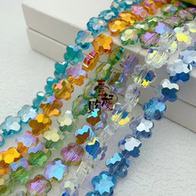 10mm平面梅花玻璃水晶散珠串珠diy饰品异形钻饰品配件服装辅
