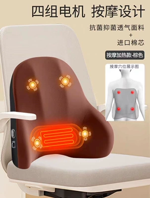 Waist support | cushion summer seat high-end electric - physiotherapy-single-lumbar-support-ling-lu-brown-massage-hot-compress