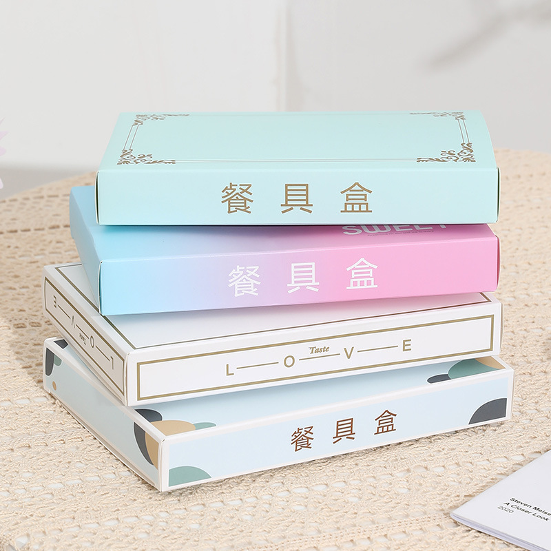 Caja de pastel transparente caja de embalaje cuchillo y tenedor vajilla 6 6 6 8 10 10 12 pulgadas Individual capa doble realzado simple fondo engrosado