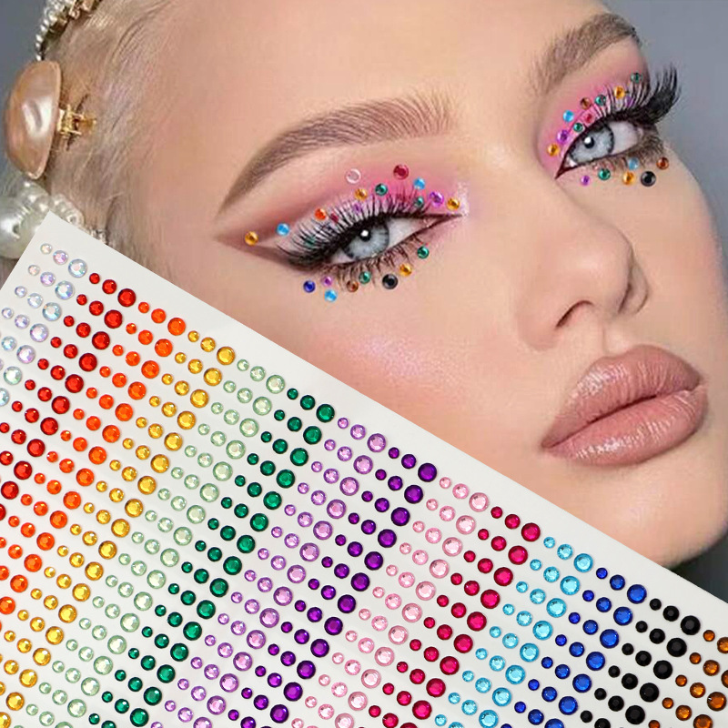 Amazon 900 DIY acrylic 15 color diamond patch makeup face diamond children's stage makeup jewelry Amazon 900 DIY acrylic 15 color diamond patch makeup face diamond children's stage makeup jewelry