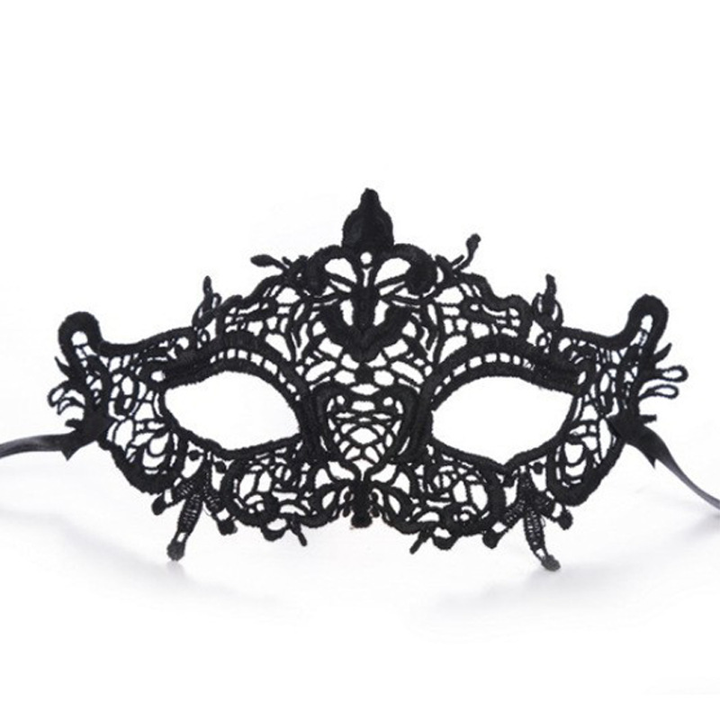 Ventas transfronterizas calientes de Halloween, máscara de encaje de media cara, show de baile, máscara de ojos sexy y misteriosa