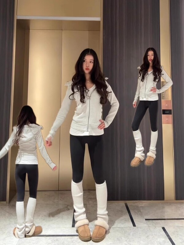 浅灰色修身卫衣外套女2025新款早秋季显瘦穿搭收腰正肩连帽瑜伽服|undefined