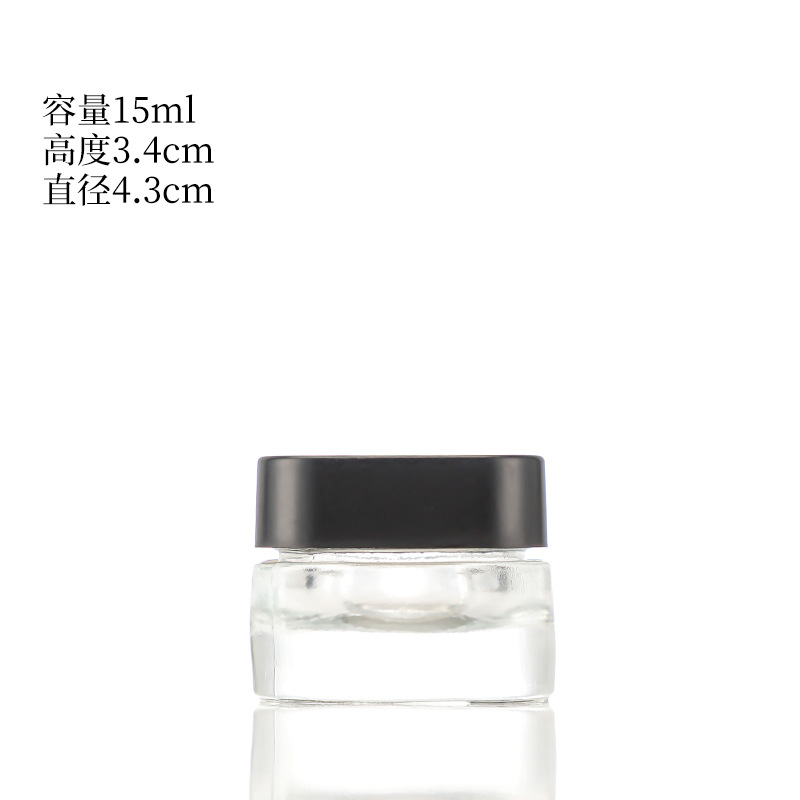 15ml; transparente; vidrio
