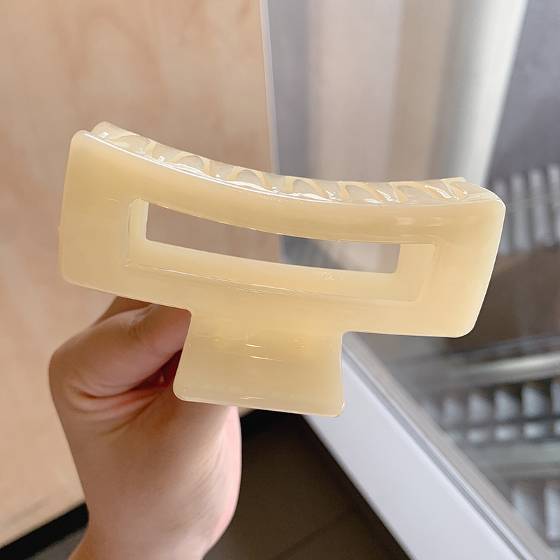 Gran volumen de cabello, horquilla larga, sentido avanzado femenino 2025 nuevo clip de agarre completo, clip de tiburón, tocado, horquilla