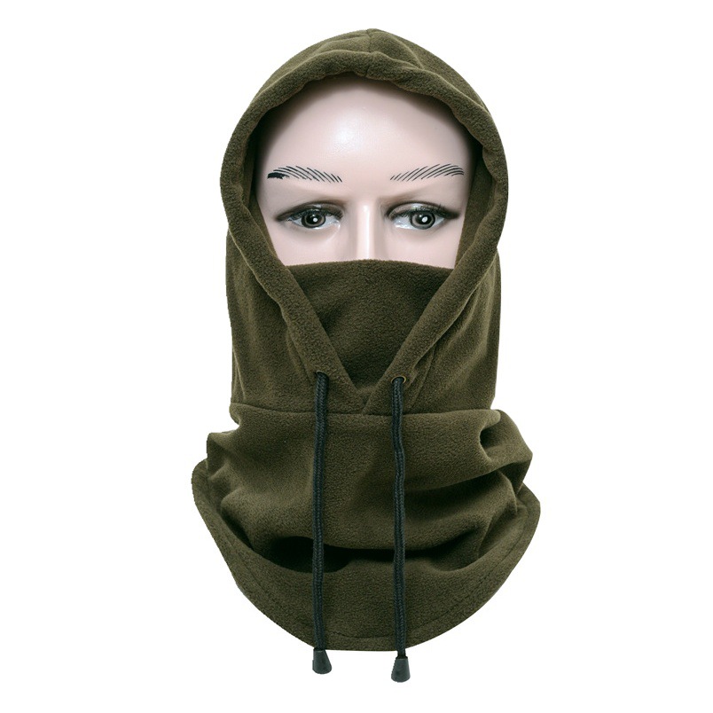 In stock cross-border hot selling outdoor riding head cover polar fleece CS cold-proof ski hat warm plus size fleece hat