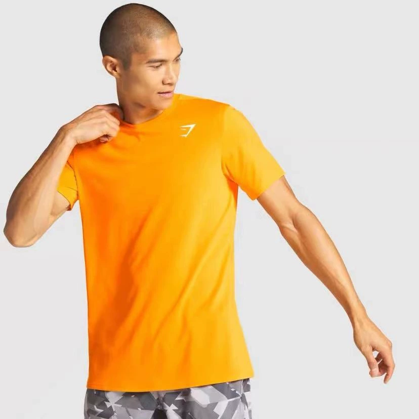 Футболка Gymshark с коротким рукавом для мужчин, быстросохнущая сетчатая дышащая эластичная фитнес-футболка