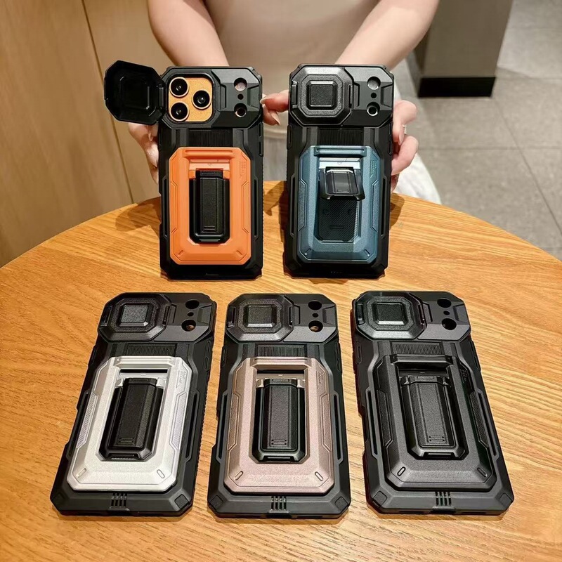 Suitable for Samsung S26 Ultra/S24 S25 Combination with Stand, Card Removal Feature, Armor-Style Anti-Drop Phone Case