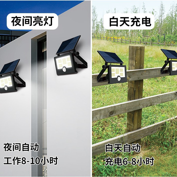 Amazon TUMU al aire libre jardín impermeable jardín iluminación farola cuerpo humano sensor infrarrojo plegable luz de pared solar