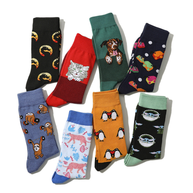 2025d Mid-Calf Cotton Long Tube Men's Women's Fruit Animal Cartoon Sports Anime Socks_voghion.com