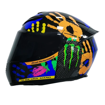 Helmet, Rider Bluetooth Full-Face Helmet, Protective | Motosiklet kaskı (dəbilqə) - palm-black-lens-s55-56cm
