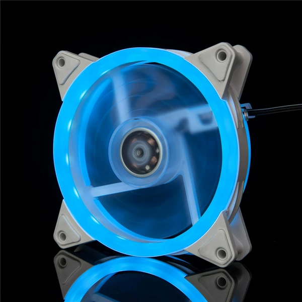 Double -ring white -frame ice blue
