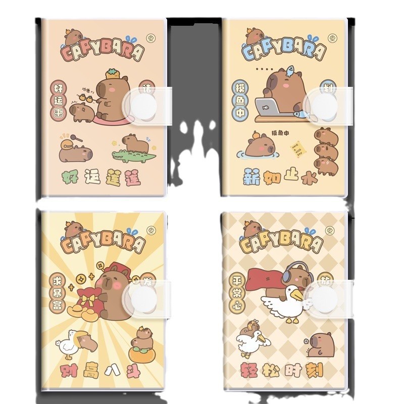 Portátil de bolsillo, arte de personalidad de alto valor, estilo japonés fresco y grueso A7 pequeño estuche de plástico grueso, papelería para estudiantes