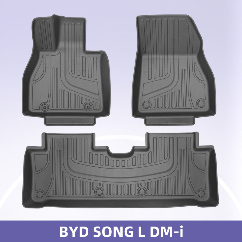 Para BYD SONG L 2024-2025 3D para todo clima material TPE coche tapete tapete de la caja trasera