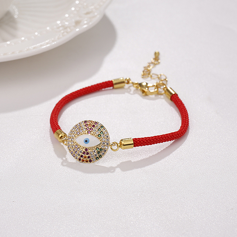 Fashion Devilu0027S Eye Copper Bracelets Inlay Zircon Copper Bracelets