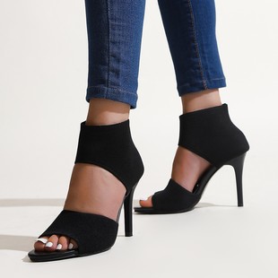 European and American foreign trade plus size sexy leopard print high heel heel sandals women Womens Sexy Heels Sandals