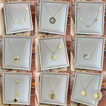 通体钛钢18K项链饰品女百搭不掉色轻奢锁骨链爆款跨境一件代发