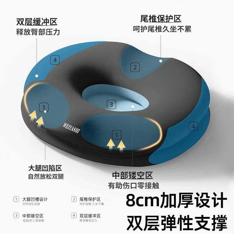 almohadilla de asiento para mujeres embarazadas, columna caudal postparto, desgarro lateral, almohadilla de asiento para menstruación, descompresión, almohadilla de pantorrilla