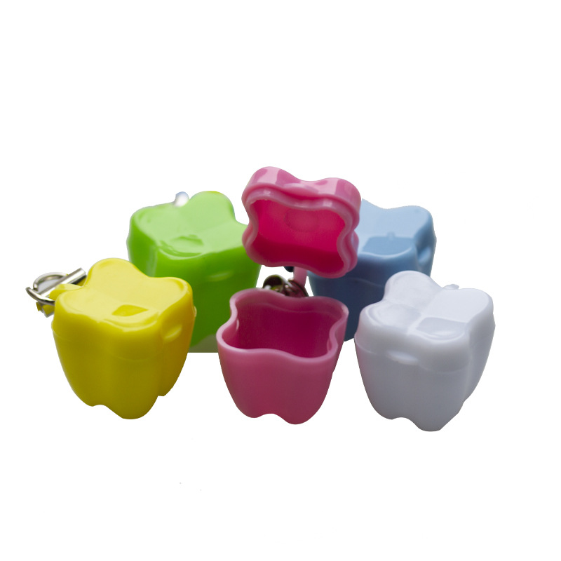 Joyas en forma de diente Caja de almacenamiento de dientes Caja de colección Dental Dental Regalo pequeño Dental Caja de látex pequeño Dental Caja de dientes pequeño