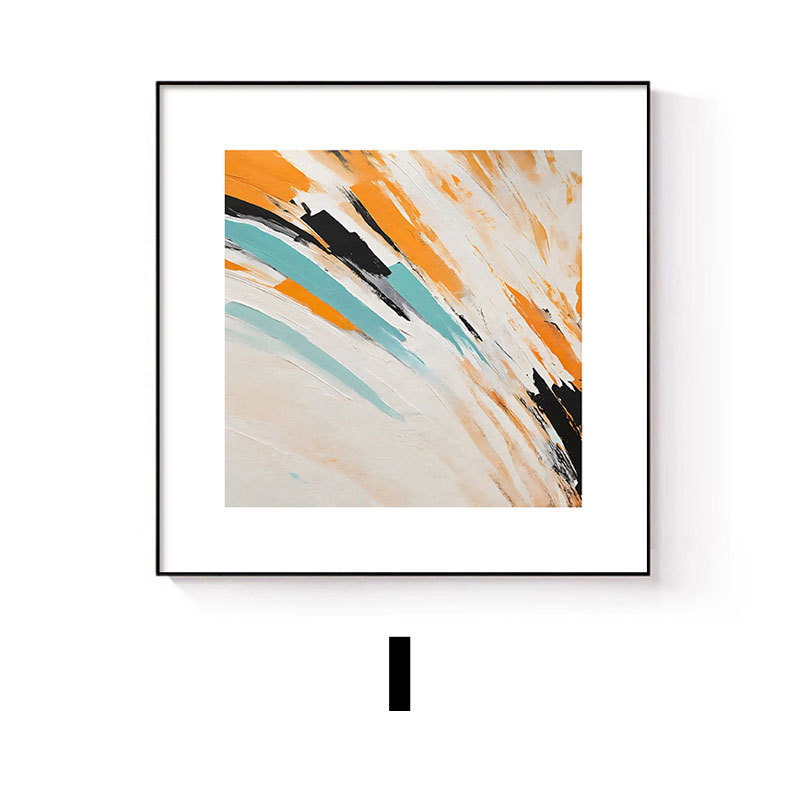 Modern Minimalist Restaurant Decorative Painting Abstract Niche Art Square Living Room Hanging Painting Dining Room Dining Table Background Wall Mural Painting