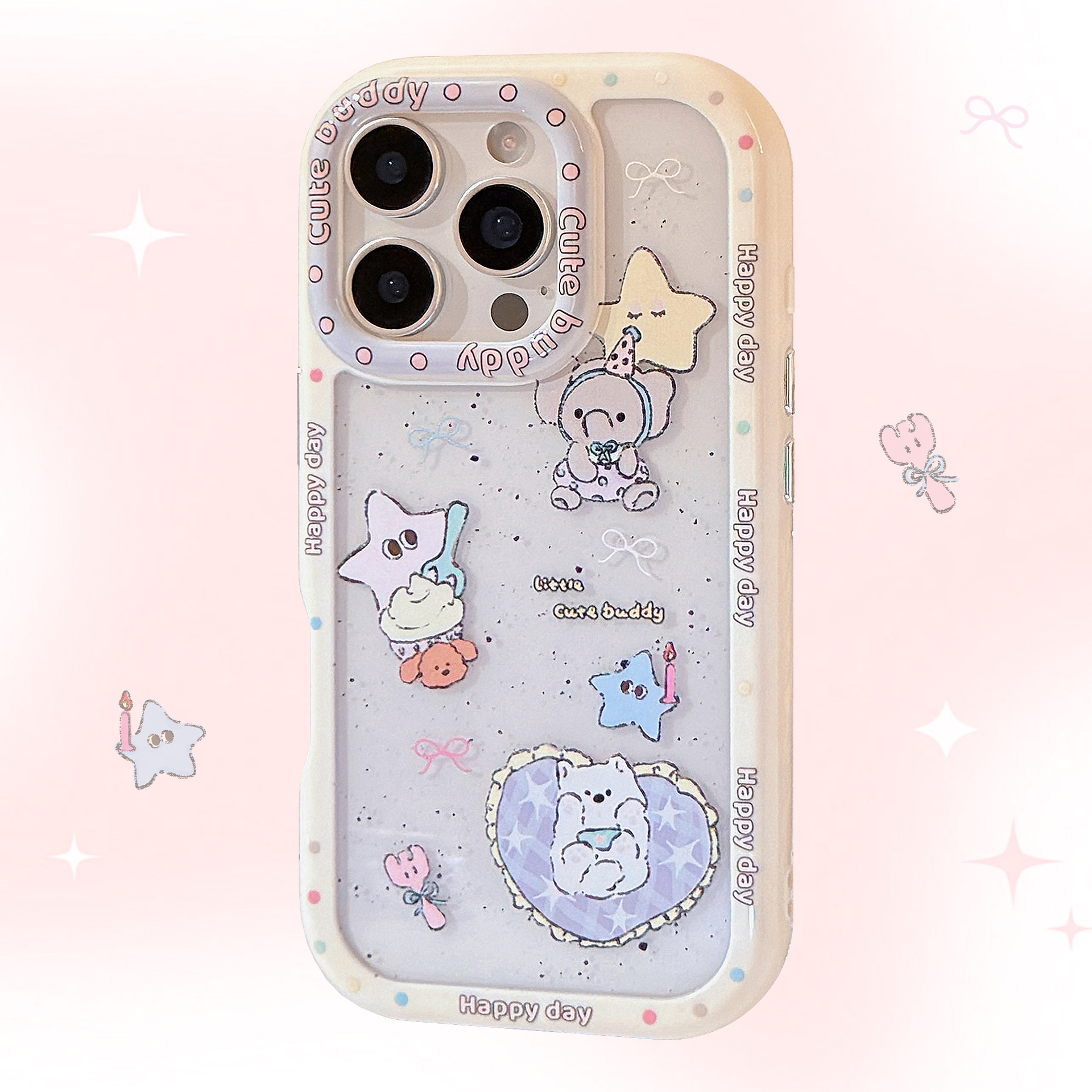 Linda funda de elefante estrellado para teléfono móvil Apple 16promax, iPhone 13, acrílico, 15, rígida, 14, anticaída, 17 image 3