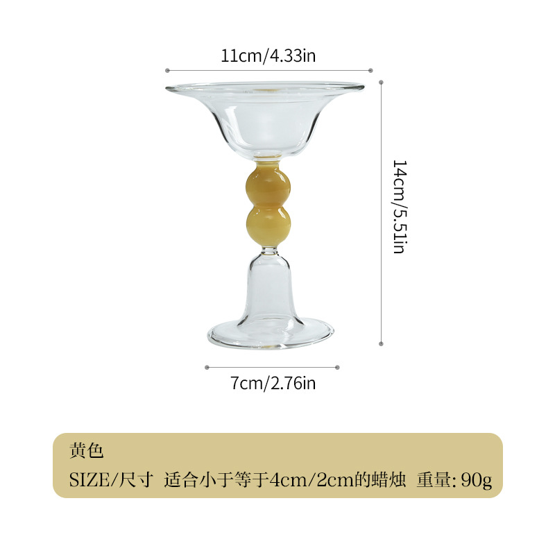 Candelaria de vidrio de doble propósito europea decoración para el hogar accesorios de boda romántica cena a la luz de velas accesorios de vela de color