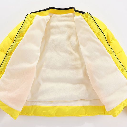 Ropa infantil anti-temporada ropa de algodón bebé ropa de plumón niñas niños linas de color sólido ligeras