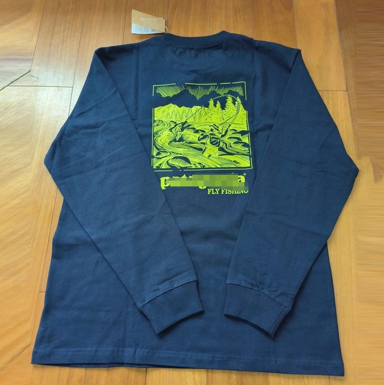 Logotipo de comercio exterior Classic Outdoor Mountain Series Camiseta de manga larga del mismo estilo para hombres y mujeres