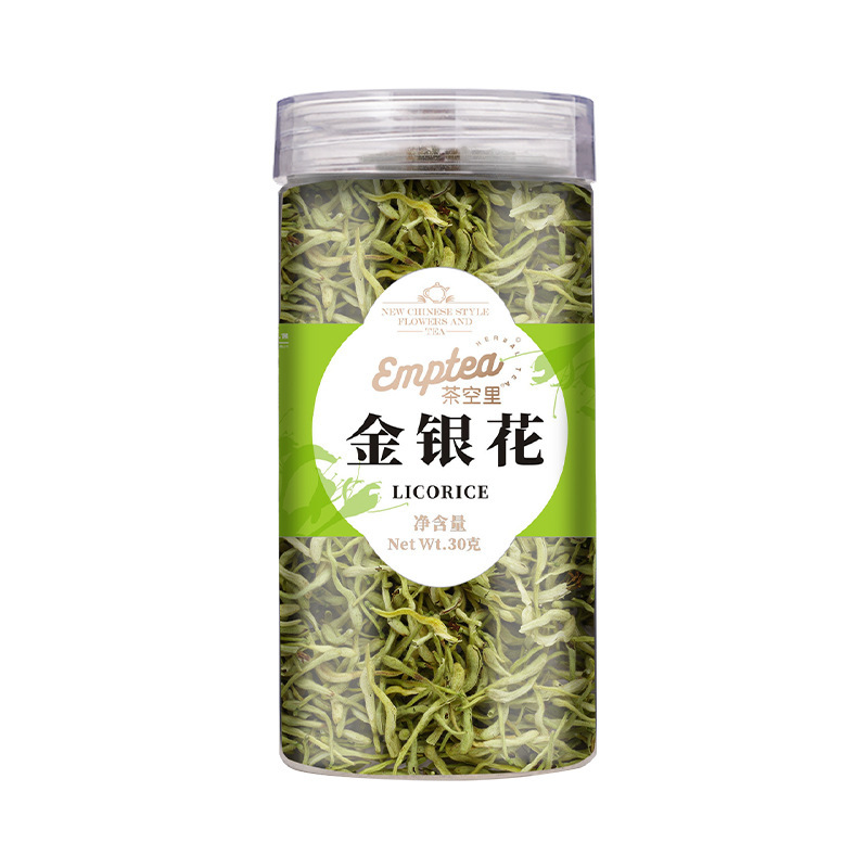 河南省封丘産の金銀花（キンギンハ）の卸売、毛羽付きの乾燥花茶、箱詰めの新物金銀花茶500g|undefined