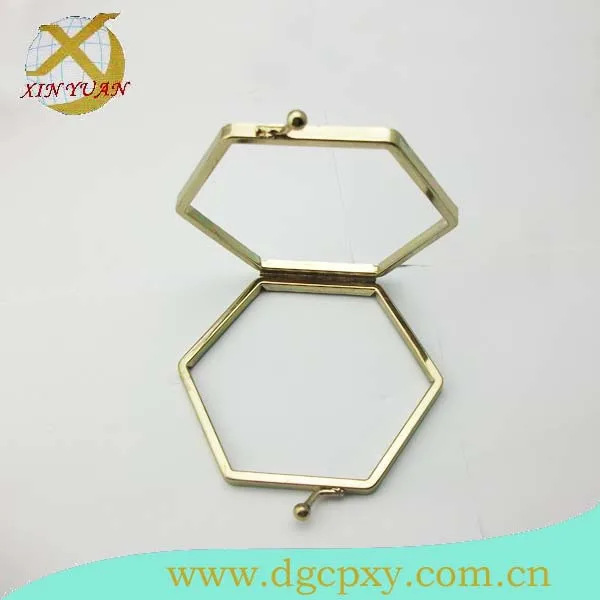 供应六角妆盒五金,烟盒五金,箱包五金 手袋配件 ，五金口架 化妆
