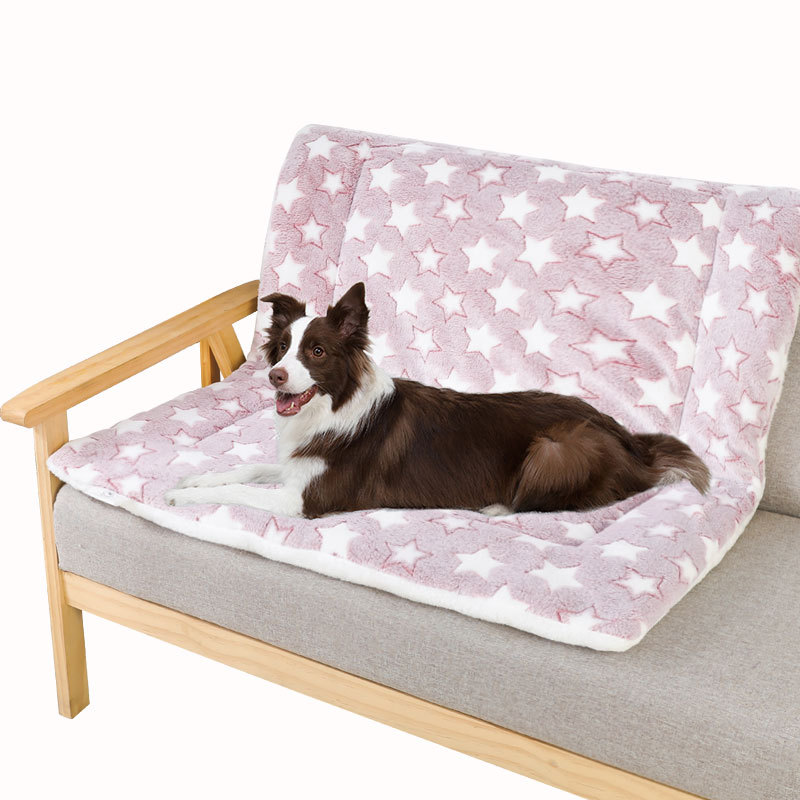 Otoño e Invierno nueva manta para mascotas engrosada de doble capa de doble cara de felpa perro cálido estera acostada gato transfronterizo y perro manta para dormir estera