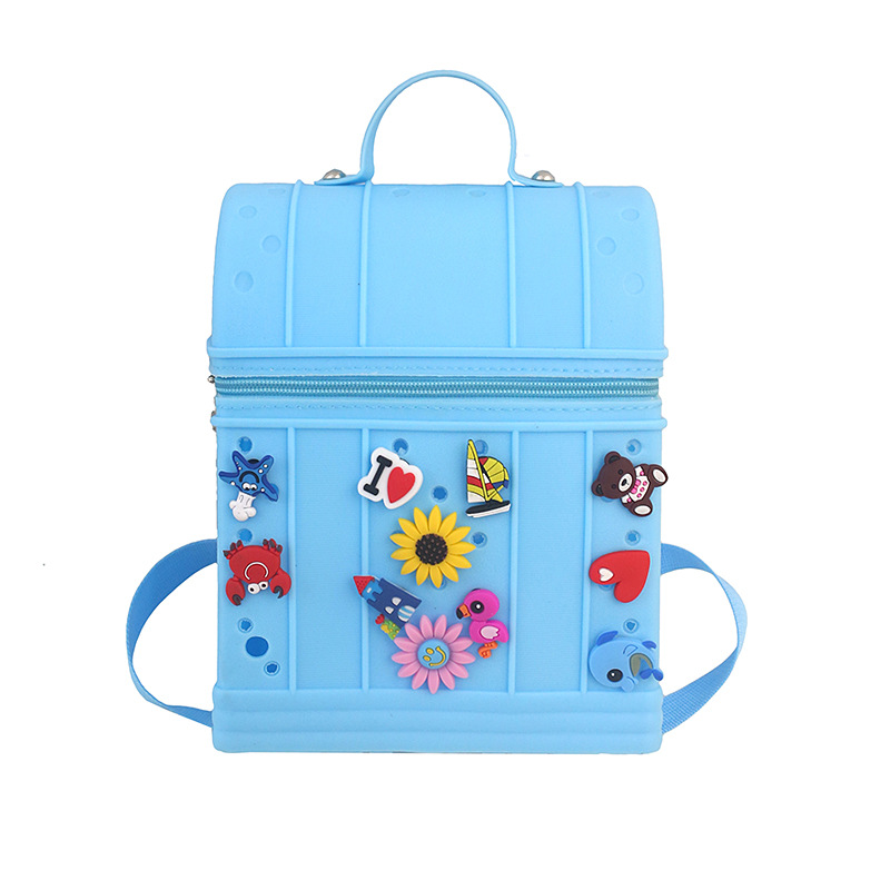 Bebé Kindergarten pequeña mochila niños y niñas mochila de silicona Linda madre e hija de dibujos animados mochila de viaje de ocio