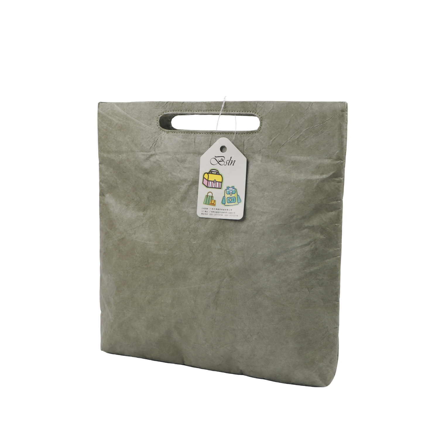 Factory Customized Waterproof Dupont Paper Storage Bag, Simple Portable Briefcase, Lightweight Large-Capacity Handbag