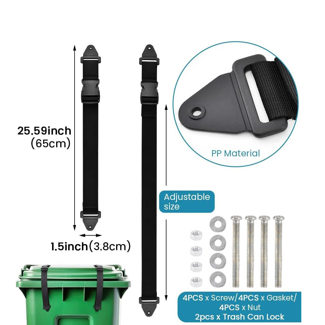 垃圾桶带自行车捆绑带儿童座椅安全带打钉防坠落安全保护带一字形