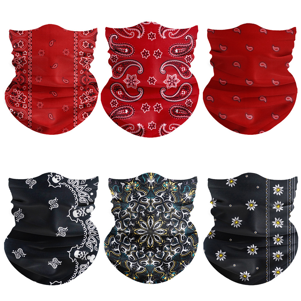 Cross-Border Outdoor Cycling Sun Protection and Windproof Headscarf Set, Versatile Seamless Face Mask, Waist Scarf, Fruit, Mexico, Usa Neck Gaiter