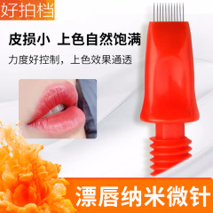 Embroidered handmade lip bleaching needle, nano-micro needle, semi-permanent eyebrow tattoo, mist eyebrow tattoo, light oxygen needle for lips, upgraded point red lip, quick lip
