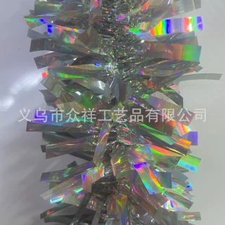 9公分宽叶花边炫彩毛条圣诞彩带婚庆节日装饰派对用品厂家直销