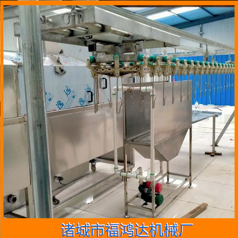 张家口烧鸡油炸设备 全自动扒鸡油炸机 自动控温扒鸡流水线