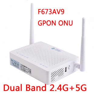 F673av9a четырехпортаторный двойной частота Gigabit F673AV9 с голосовой умной волоконной кошкой gpon onu 5g wifi