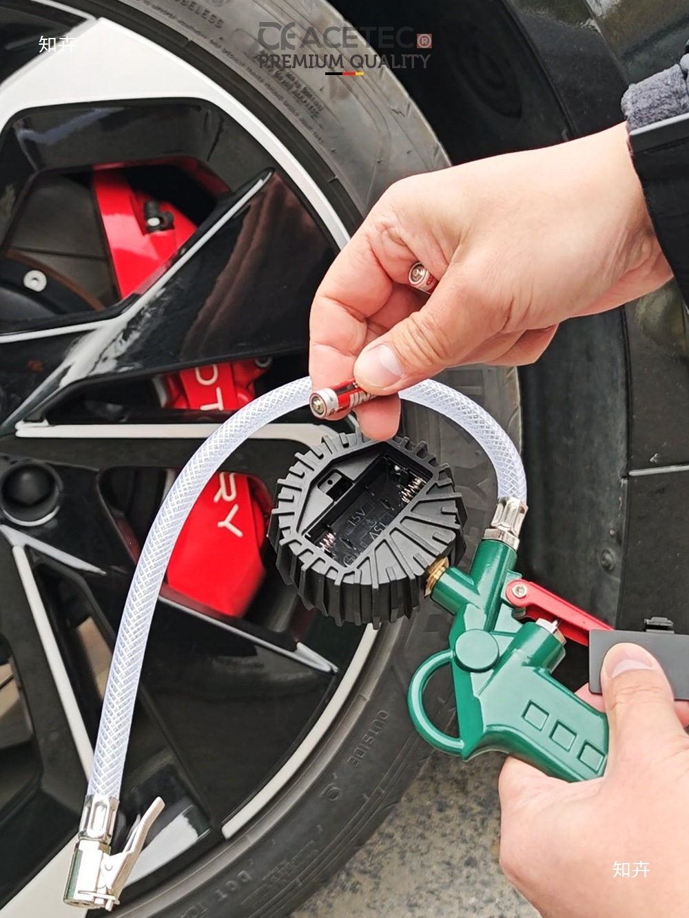 Tire pressure gauge, air pressure gauge, tire pressure monitor, pressure gauge, emergency car tire pressure testing gun, car tire inflator