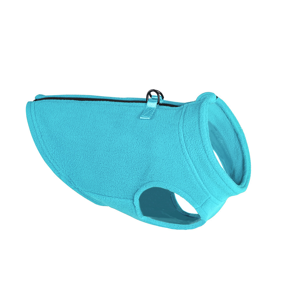 (2개) 국경을 넘나드는 유럽과 미국의 개 옷, 폴라 플리스 지퍼 싱글 의류, 가을 겨울 따뜻한 조끼, 트랙션 스웨트셔츠, 애완동물 옷