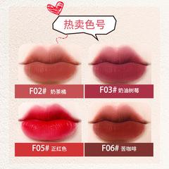 WODWOD心動一瞬絲霧唇釉霧面防水不沾杯奶茶橘顯白平價唇泥批發