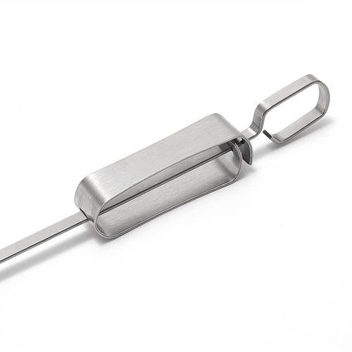Meigo stainless steel barbecue tool BBQ grilled chicken wing needle flat metal kebab bag set batch