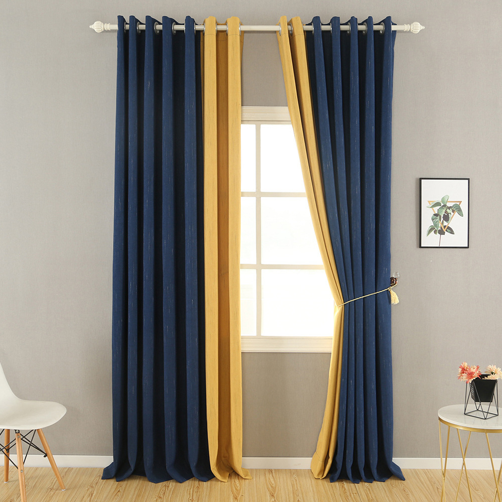 厂家直供窗帘布艺简约现代遮光卧室客厅阳台窗帘成品批发一件代发|ru