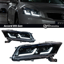 适用于本田雅阁八代大灯总成升级日行灯LED透镜大灯跨境