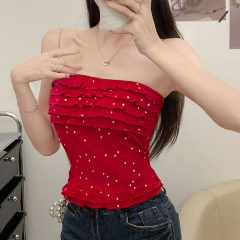 Pure Want Honey Wave Point Boost Top Hermoso borde sin mangas chaleco corto delgado para usar fuera image 6