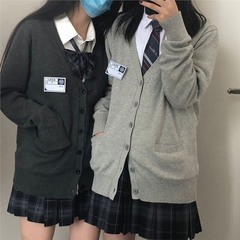 秋冬日系コートjk制服jk上着学院風セーターカーディガン長袖ゆるいコート女