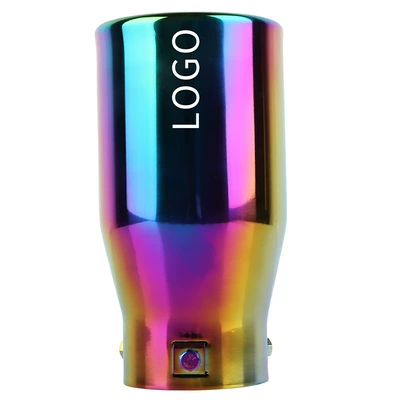 exhaust pipe muffler car tail – Exhaust pipe - double-layer-thickened-colorful-flat-mouth-with-standard-imported-76mm